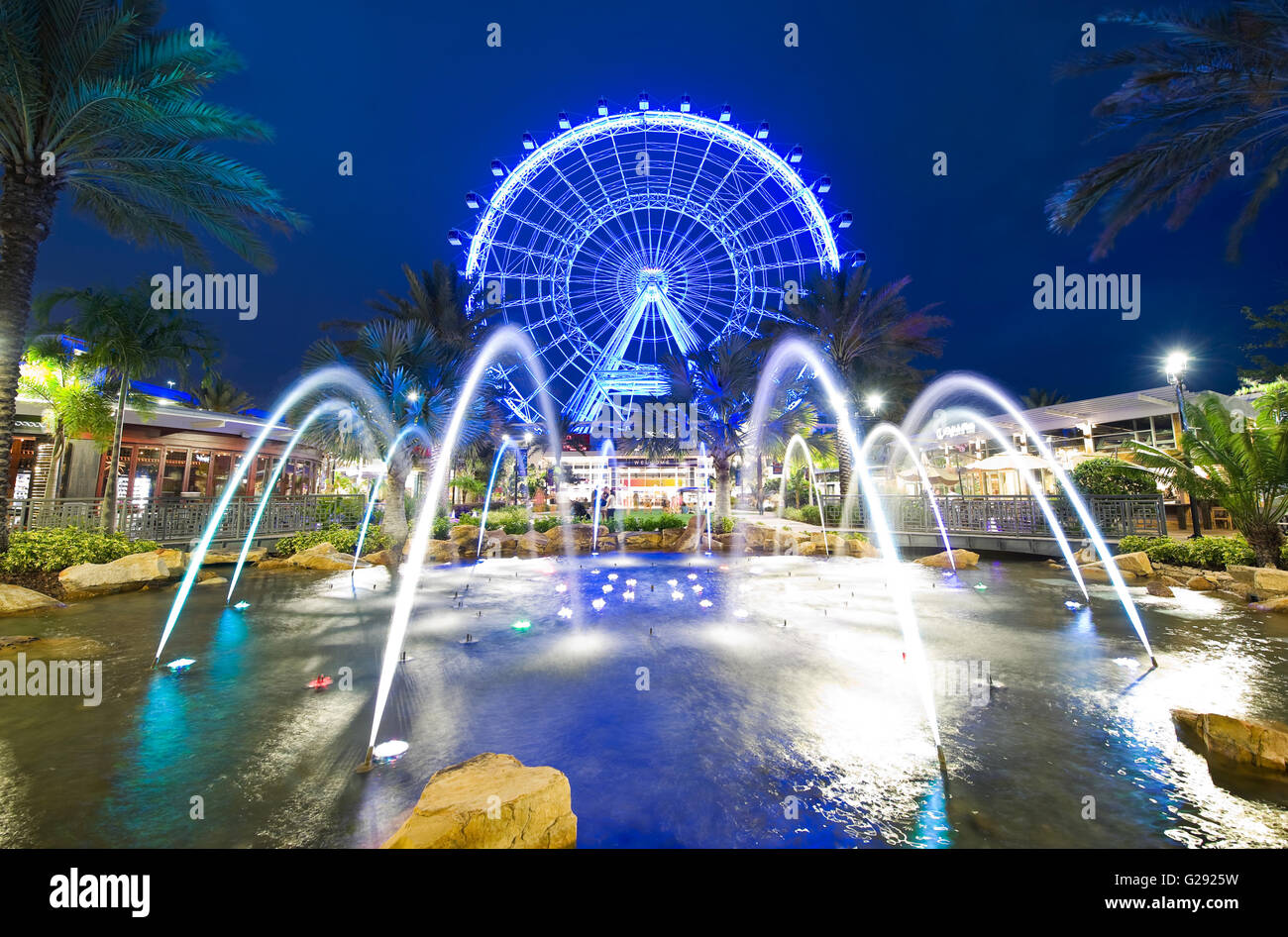 L'Œil d'Orlando est une grande roue de 400 mètres de hauteur au coeur d'Orlando et de la plus grande roue panoramique sur la côte est Banque D'Images