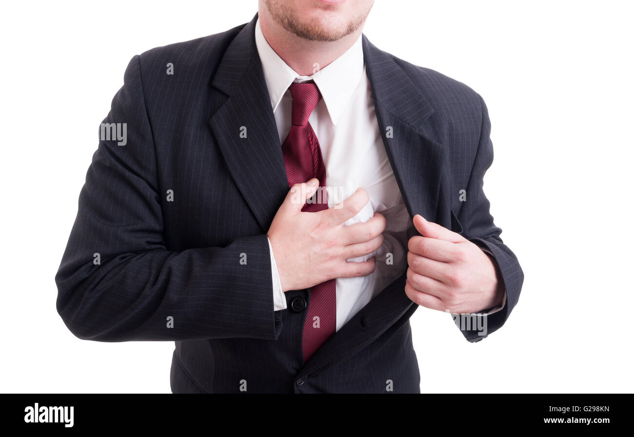 Effort d'affaires et de coeur atack concept avec businessman hand grabbing  poitrine douloureuse Photo Stock - Alamy