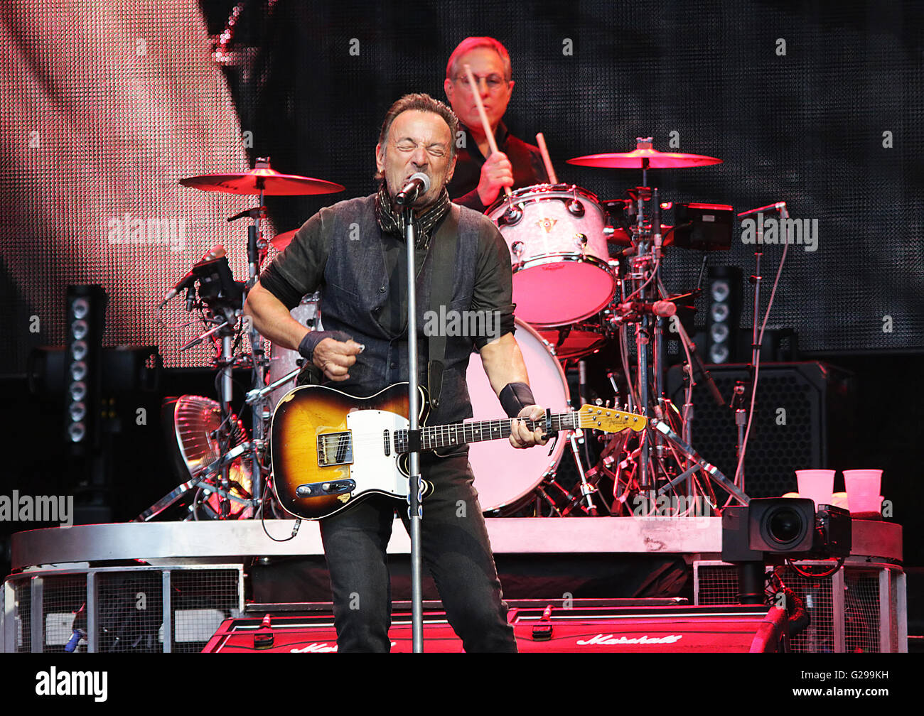 Manchester, UK. 25 mai, 2016. Bruce Springsteen et le E Street Band sur la rivière 'World Tour' à la Manchester Etihad Stadium Crédit : Ernie Pollard/Alamy Live News Banque D'Images