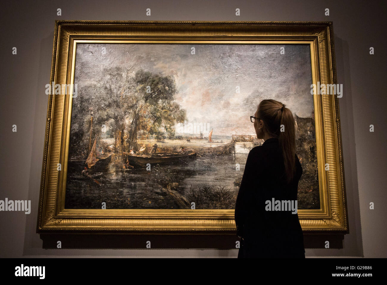 Londres, Royaume-Uni. 26 mai 2016. La pleine échelle six pieds esquisse pour vue sur la Stour, près de Dedham, vers 1821-1822 par John Constable (1776-1837) sera offert aux côtés d'autres chefs-d'Christie's 250e anniversaire La définition de l'art britannique vente à Londres le 30 juin. Le dernier grand six-pied de croquis par le gendarme en mains privées est estimée à 12-16 millions de GBP. Crédit : Images éclatantes/Alamy Live News Banque D'Images