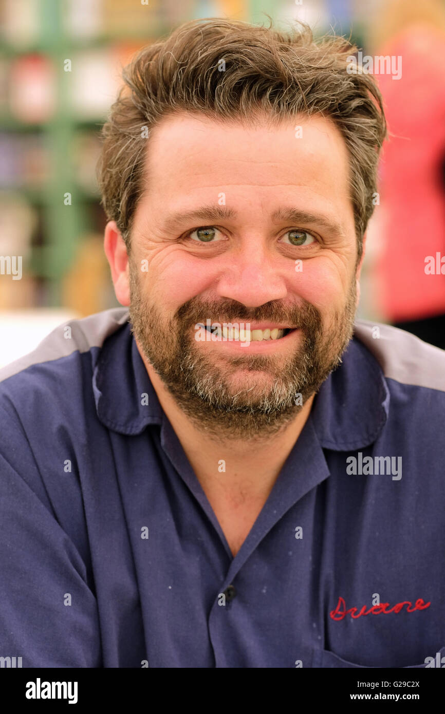 Hay Festival, Hay-on-Wye, au Pays de Galles, Royaume-Uni. 26 mai, 2016. Jour d'ouverture pour cette années et littéraires arts festival qui se déroule jusqu'au 5 juin. Auteur pour enfants Phil le Hay Festival à Earle. Il est écrivain en résidence pour la lecture chez les enfants la charité, BookTrust. Banque D'Images