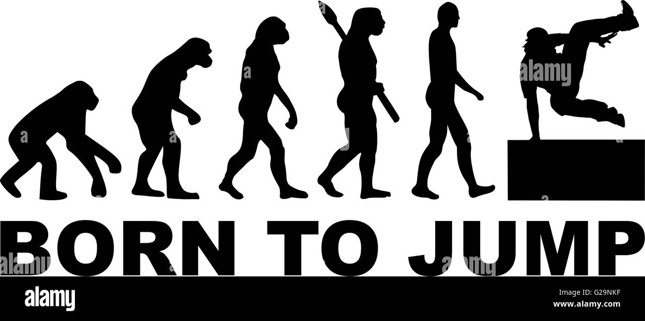 Né à sauter parkour évolution Illustration de Vecteur