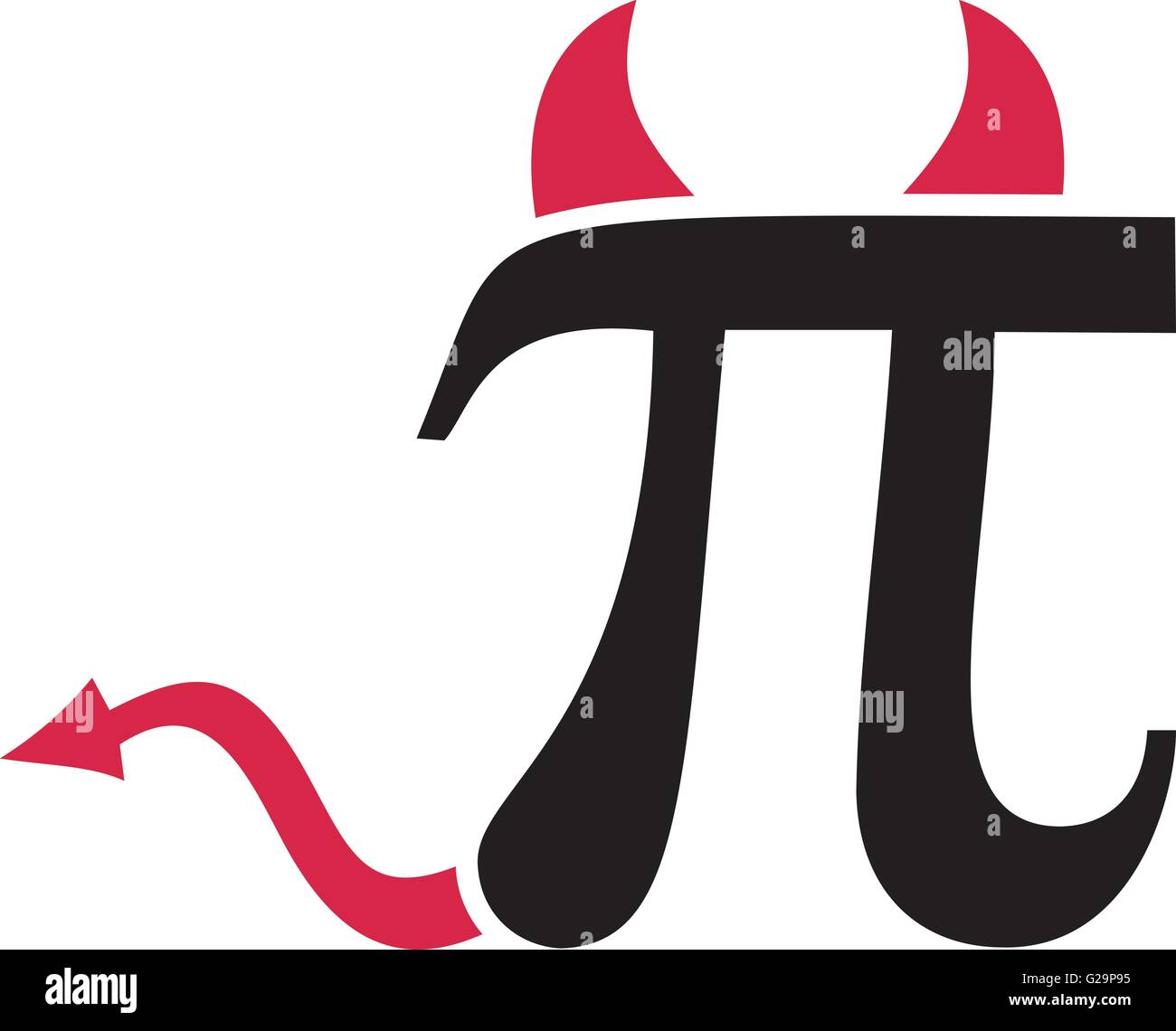 Pi signe avec devil horns Illustration de Vecteur