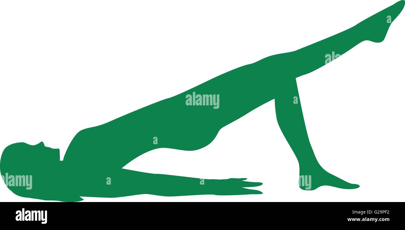 Poste de relevage de la hanche de Pilates Illustration de Vecteur