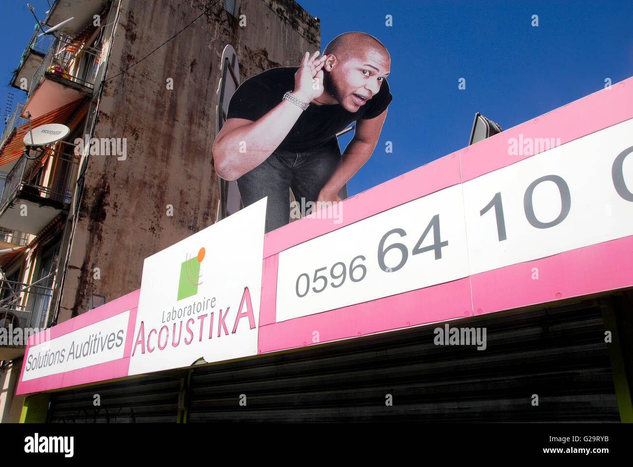 La thésaurisation de la publicité, Fort De France, Martinique, Caraïbes Banque D'Images