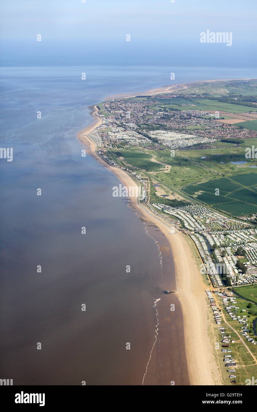 Vue aérienne de Hunstanton, North Norfolk Coast Banque D'Images