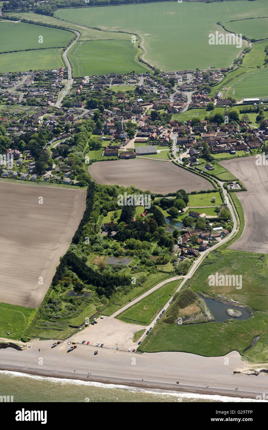 Vue aérienne de Weybourne Banque D'Images