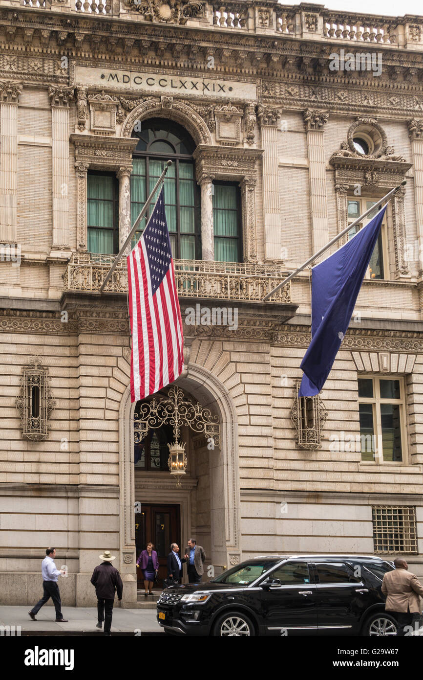 Siècle la façade de l'immeuble de l'Association, NYC Banque D'Images