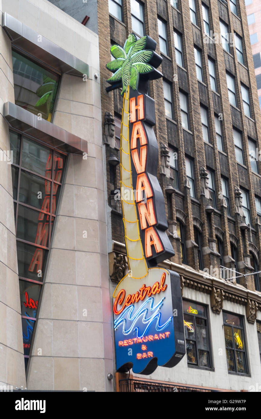 Havana Central Restaurant & Bar, Times Square, New York, USA 2016 Banque D'Images