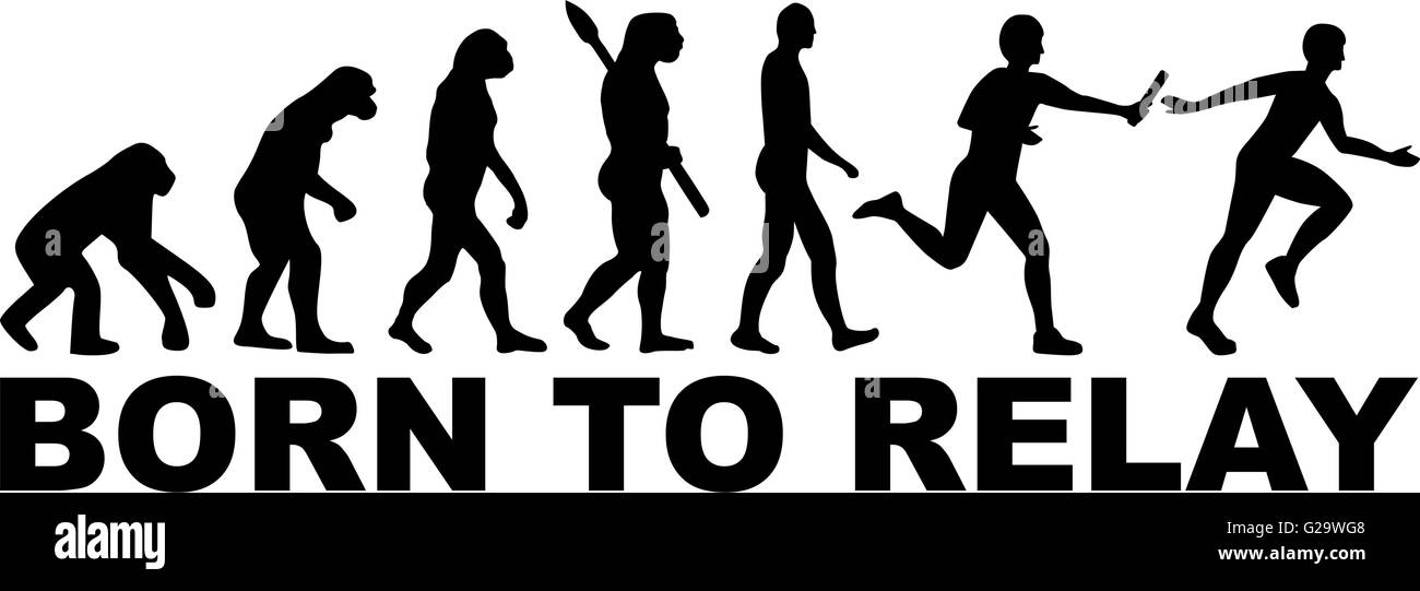 Relais de l'évolution - né au relais Illustration de Vecteur