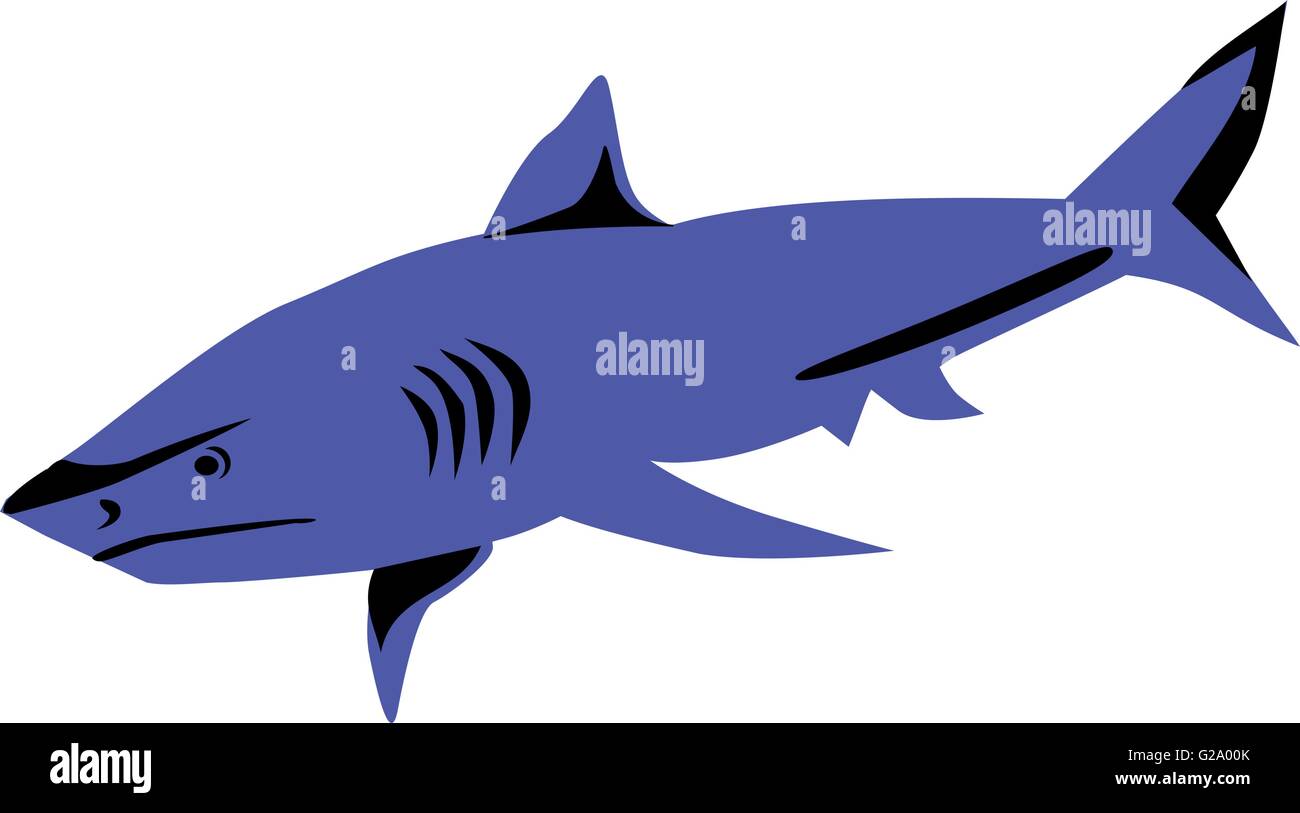 Requin en colère Illustration de Vecteur