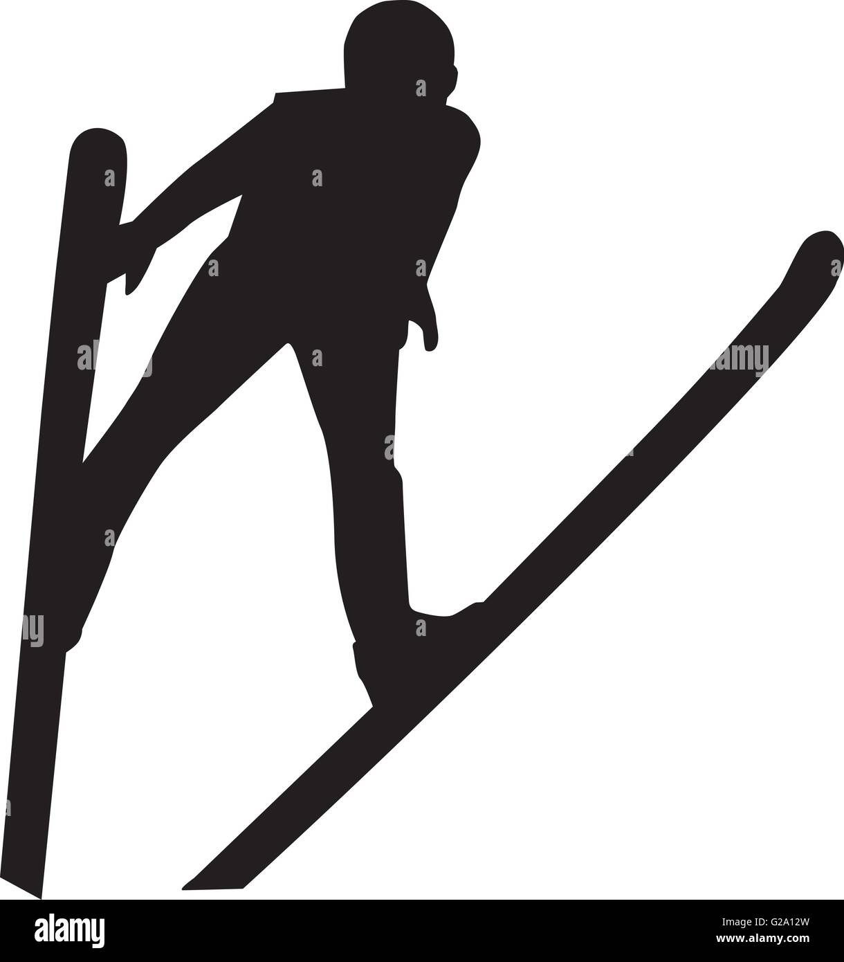 Sauteur à ski Illustration de Vecteur