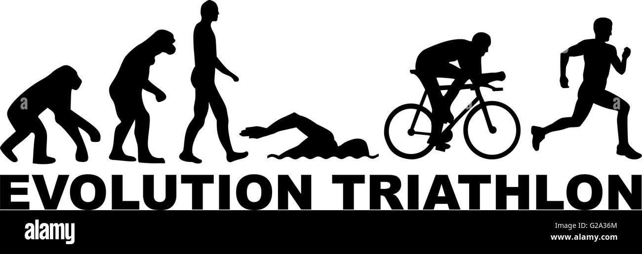 Triathlon de l'évolution Illustration de Vecteur