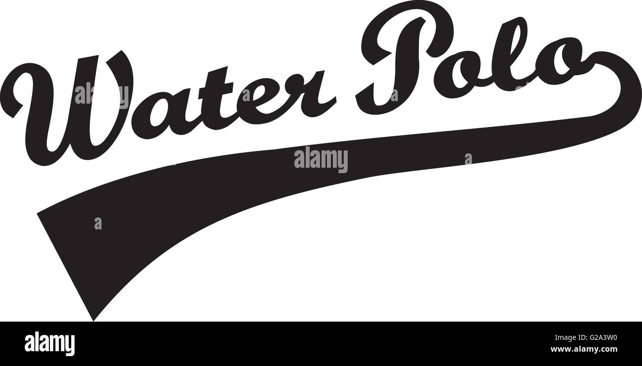 Mot de water-polo retro Illustration de Vecteur