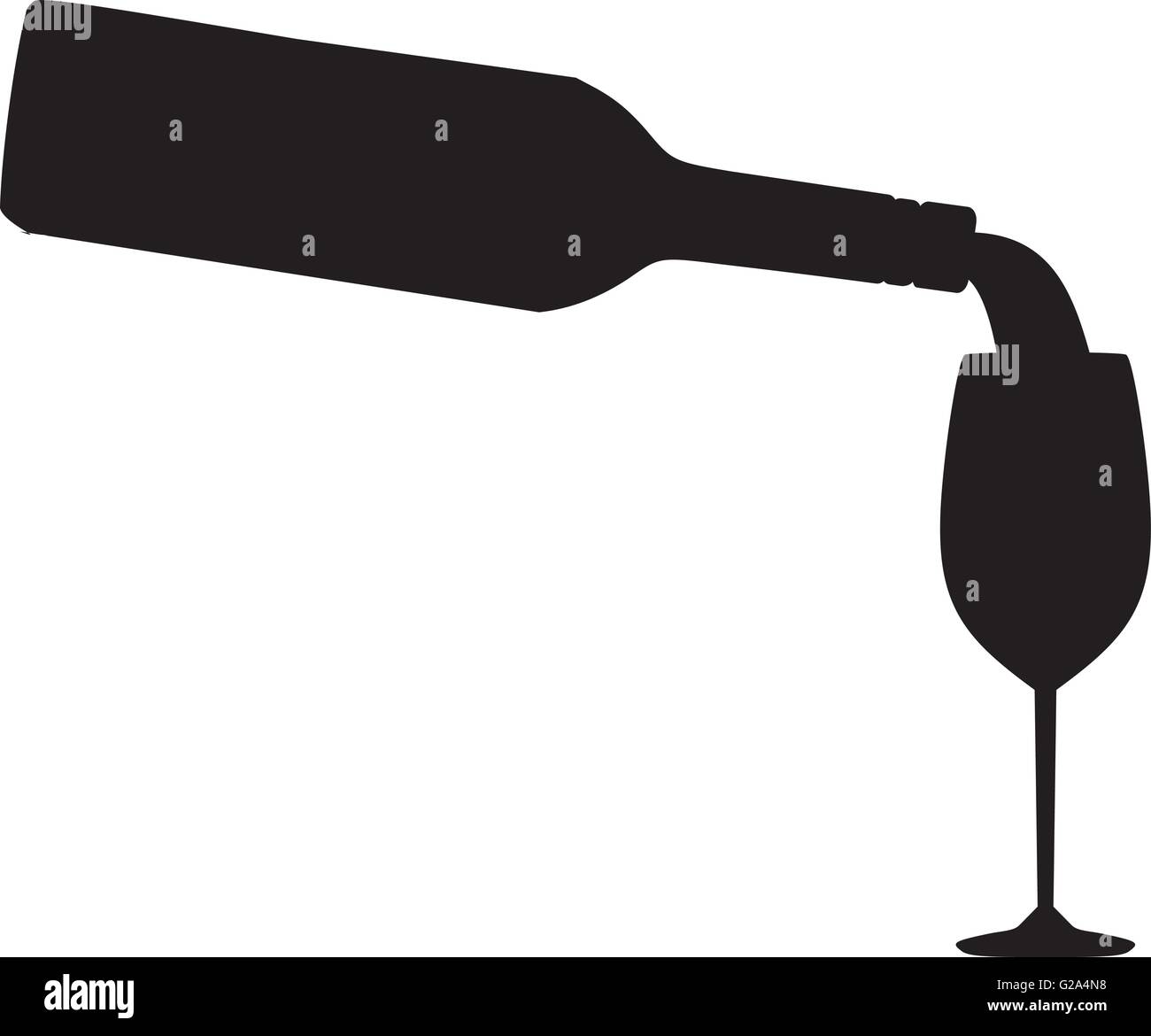 Verser le vin dans l'icône Illustration de Vecteur