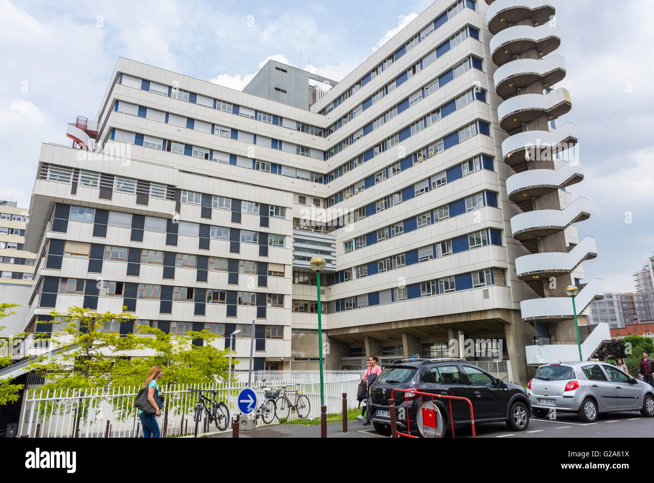 Paris, France, hôpitaux publics français, 'Hôpital Saint Antoine' Architecture moderne, Bâtiment Banque D'Images