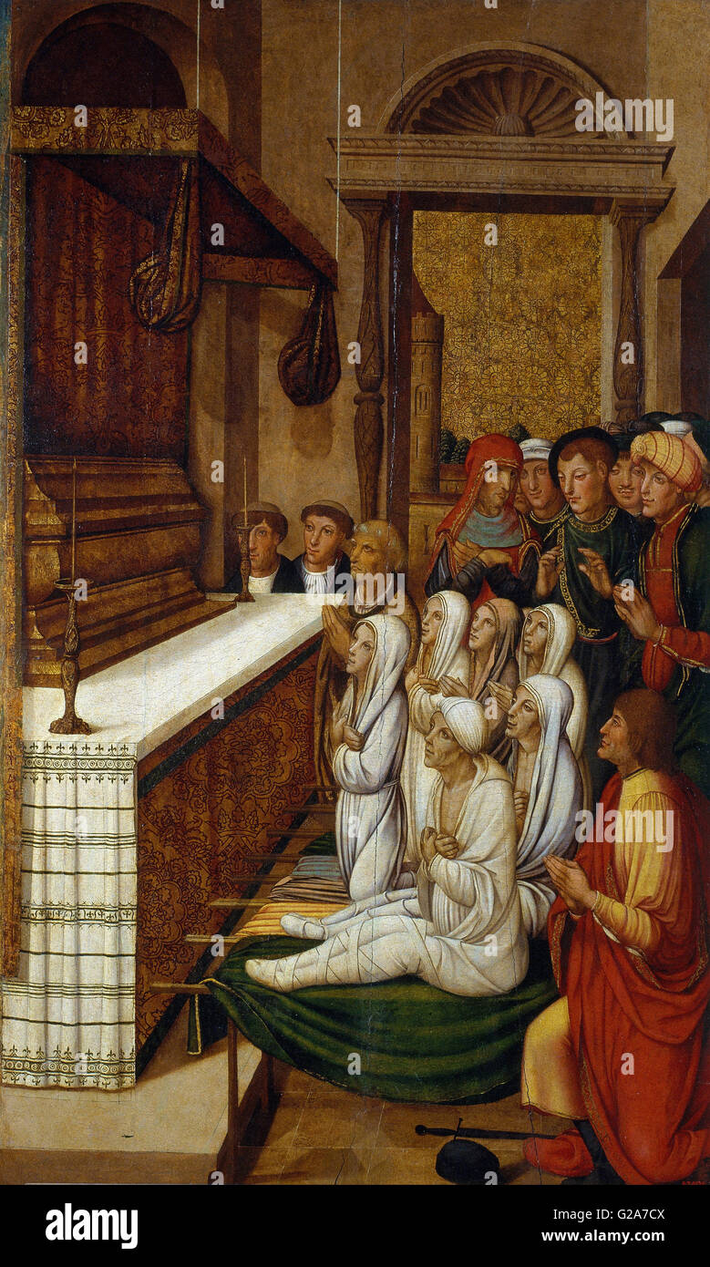 Pere Gascó - Six résurrections devant les reliques de Saint Stephen - MNAC - Barcelone Banque D'Images