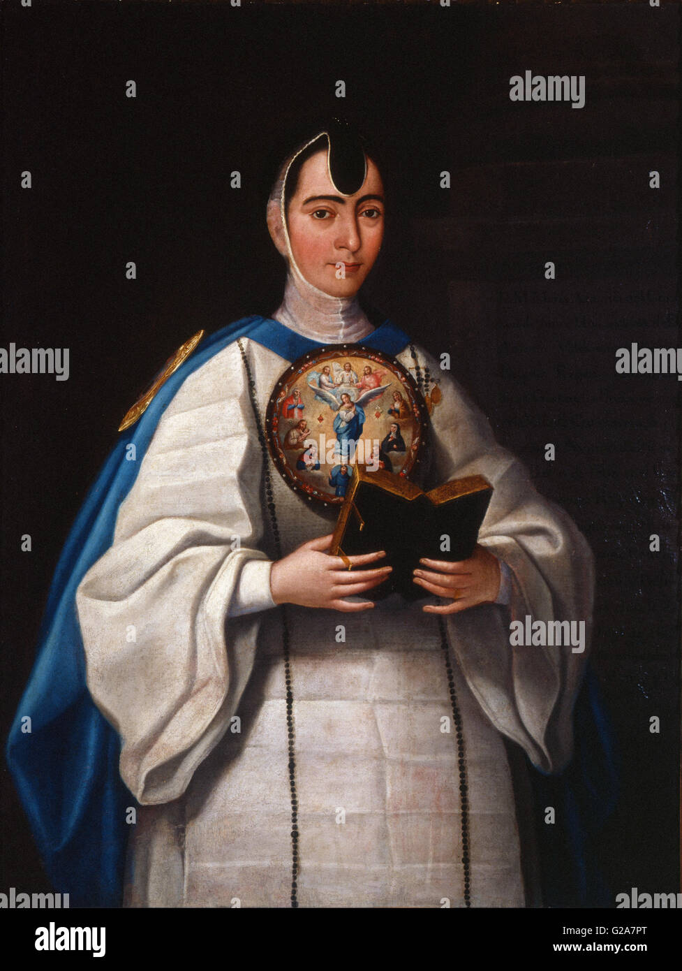 José María Vázquez - Portrait de Sœur María Antonia del Corazón de Jésus - Museo Nacional de Arte de Mexico Banque D'Images