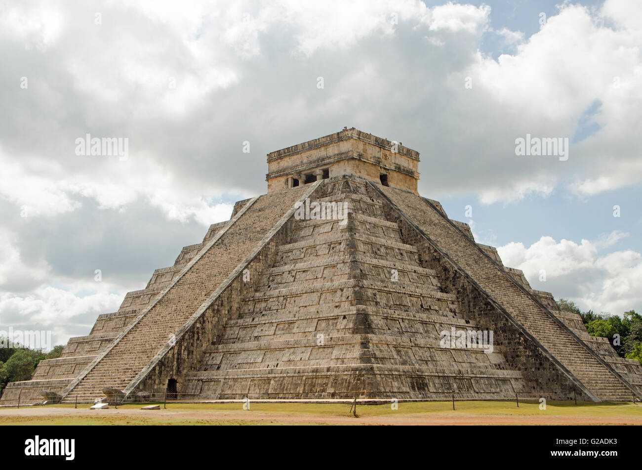 Pyramide de Kukulkan Maya Banque D'Images