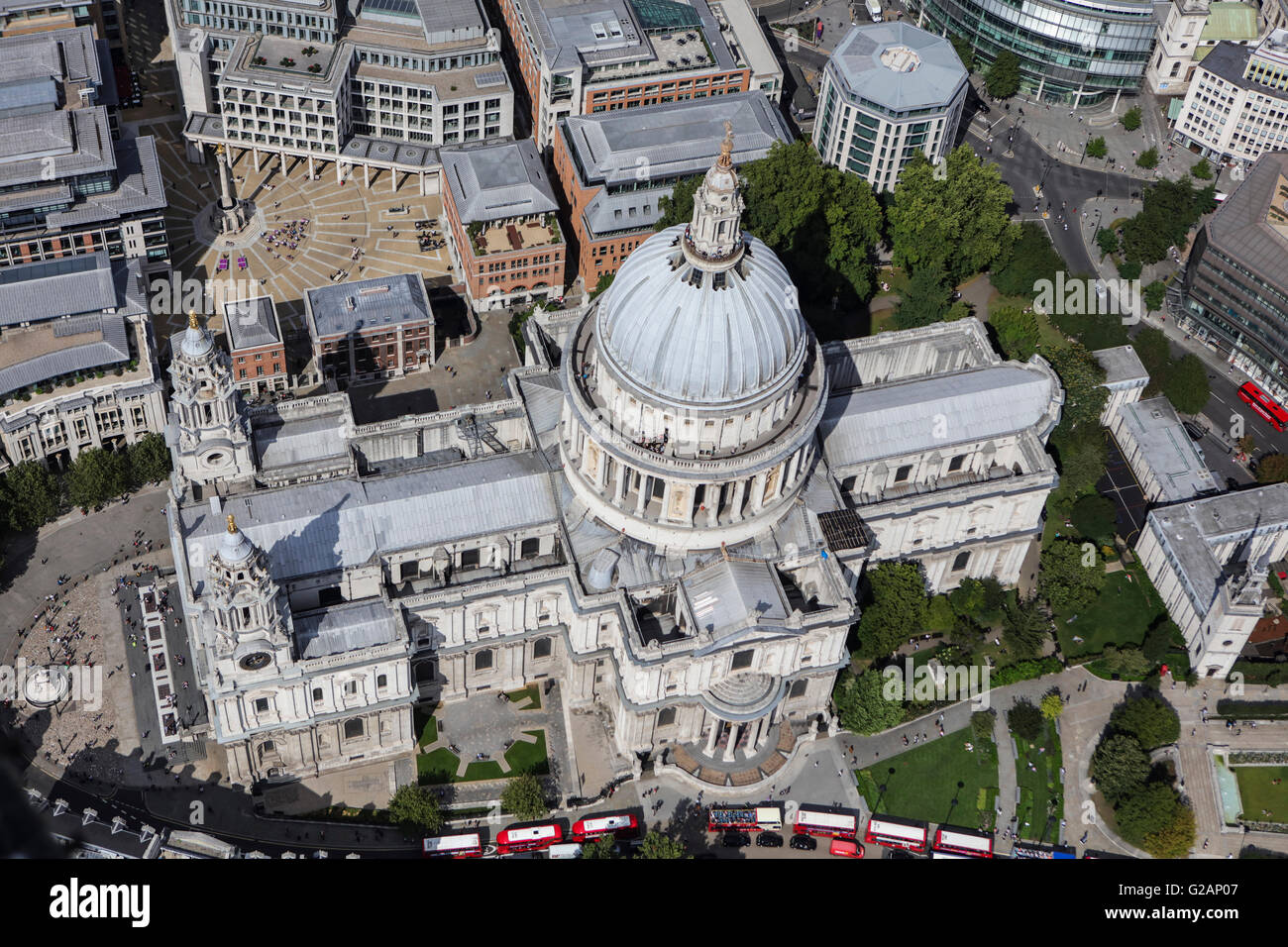 Une vue aérienne de la Cathédrale St Paul, à Londres Banque D'Images