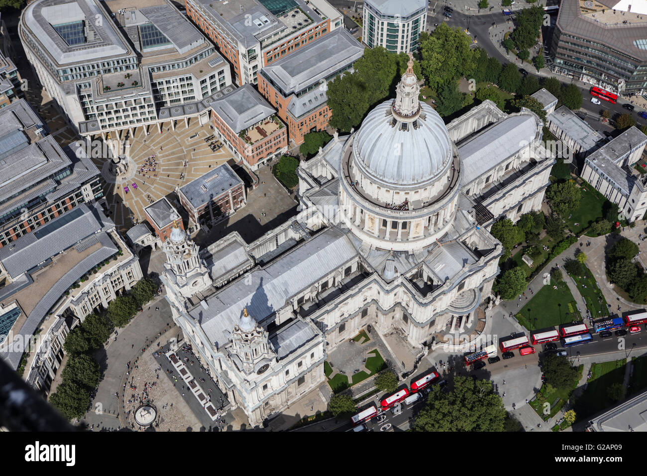 Une vue aérienne de la Cathédrale St Paul, à Londres Banque D'Images