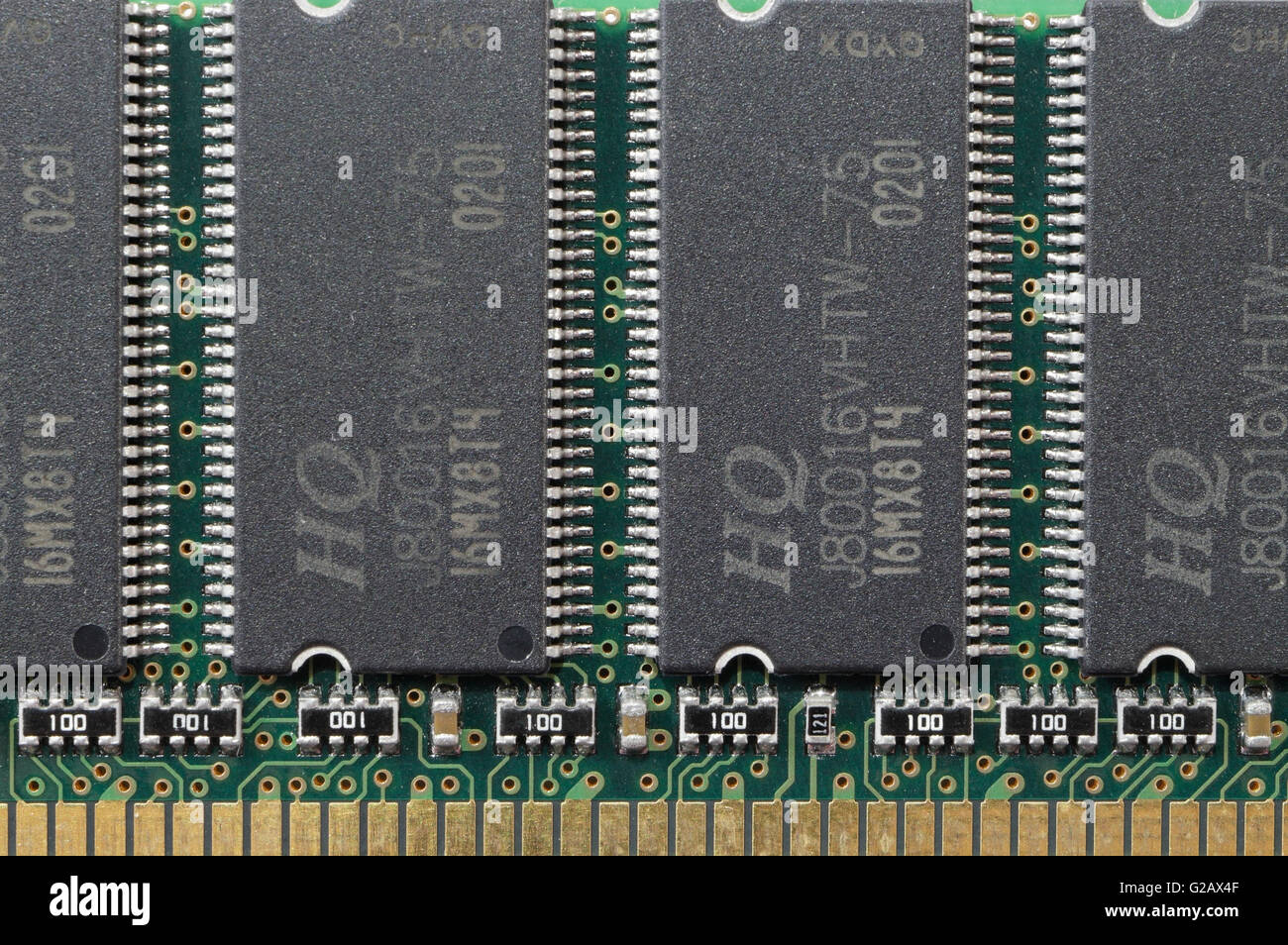 Mémoire de l'ordinateur circuits intégrés sur une carte électronique DIMM Banque D'Images