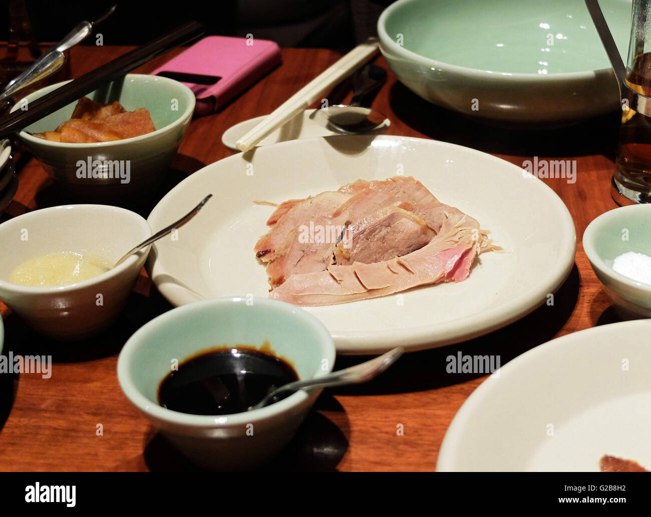 Les Chinois anciens plat principal repas de viande de canard bon goût délicieux dîner tast source Banque D'Images