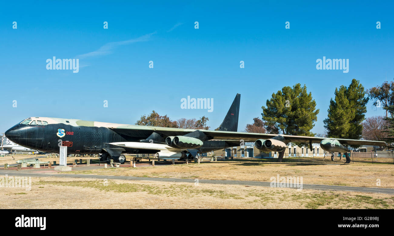 Californie, Atwater, Castle Air Museum, Boeing B-52 D Stratofortress, schéma de peinture de l'ère du Vietnam Banque D'Images