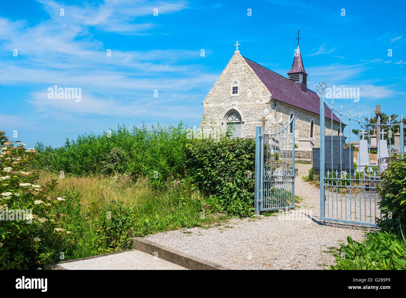 Église Saint Martin, Tardinghen, Côte d'Opale, région Nord-Pas de Calais, France Banque D'Images