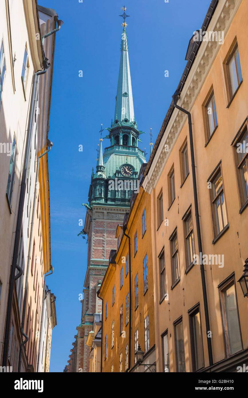 Église de Saint-Nicolas est la plus ancienne église de Gamla Stan, la vieille ville dans le centre de Stockholm, Suède Banque D'Images