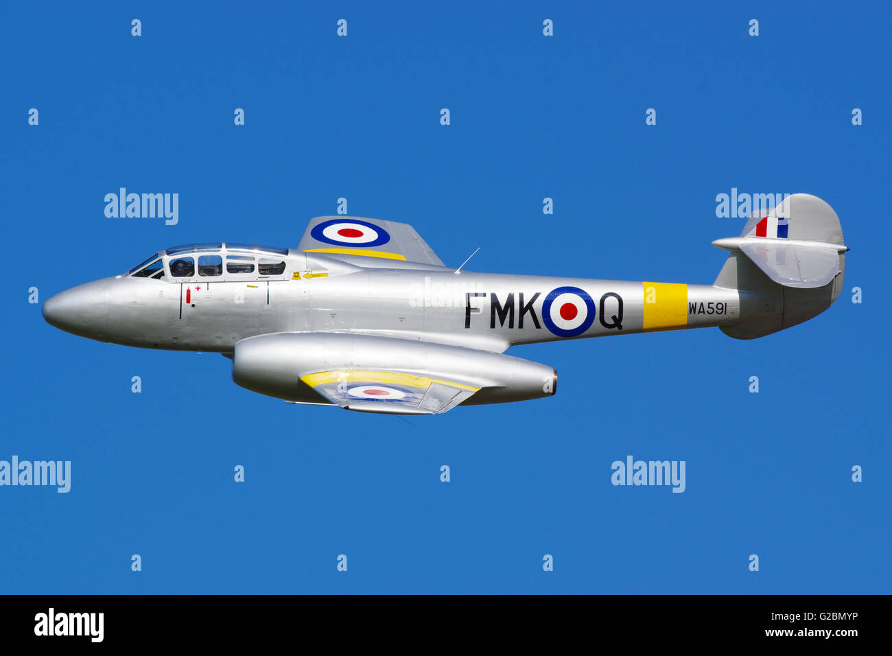 Gloster Meteor WA591, Banque D'Images