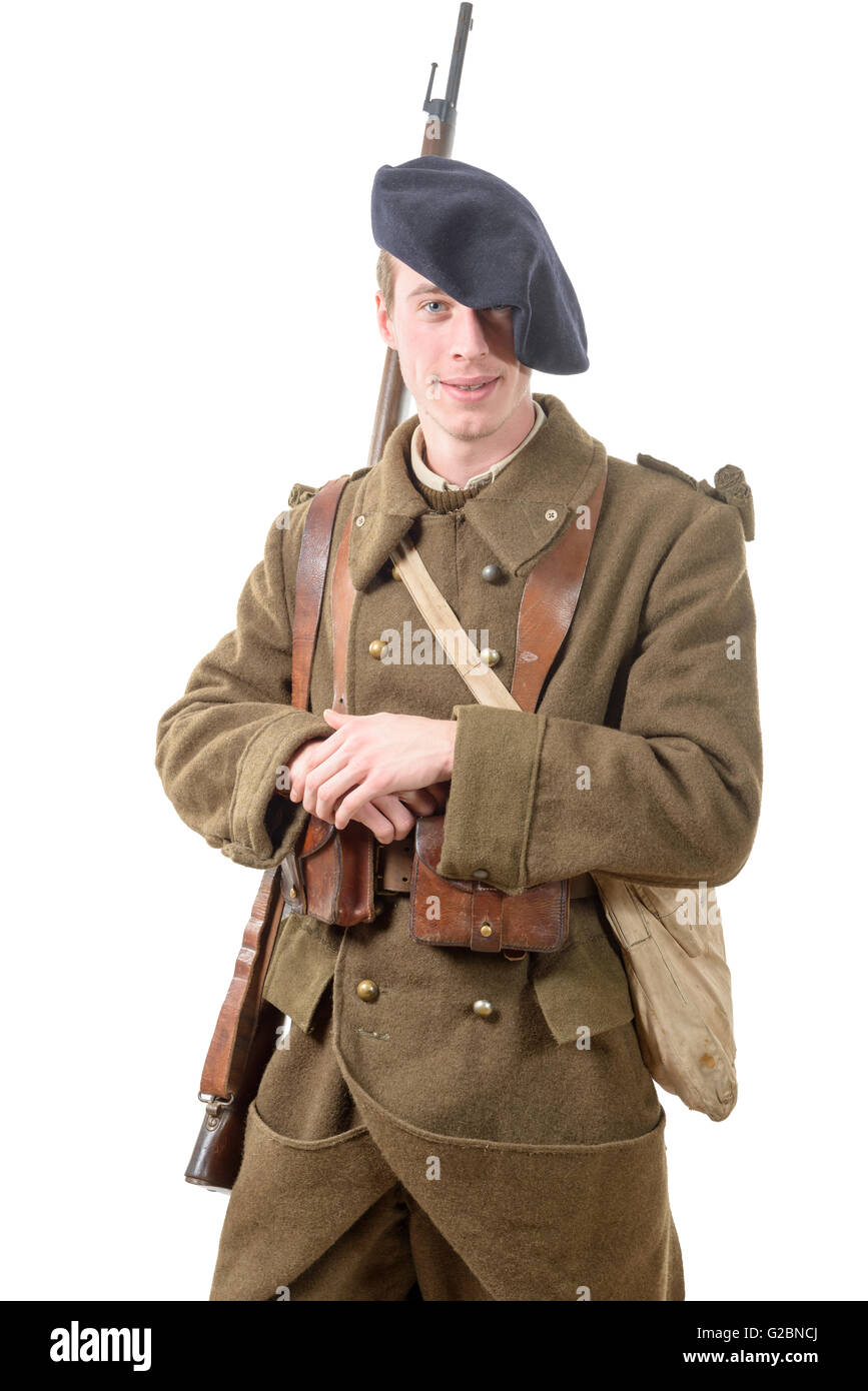 Un jeune soldat français en 1940 Photo Stock - Alamy