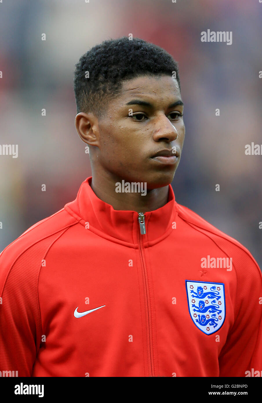 L'Angleterre Marcus Rashford avant le match amical au stade de la lumière, Sunderland. Banque D'Images