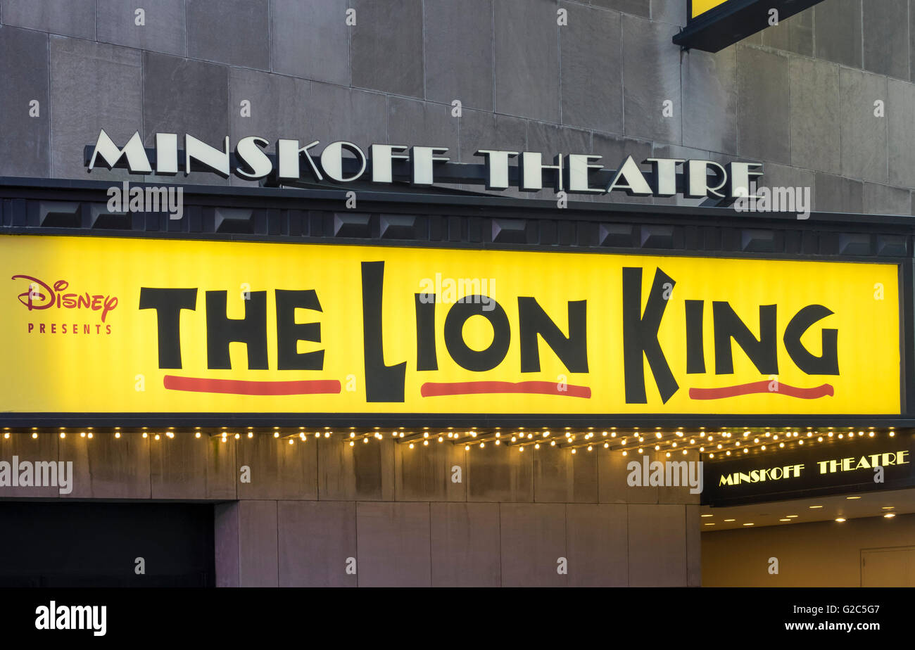 Le Roi Lion, le musical de Broadway Banque D'Images