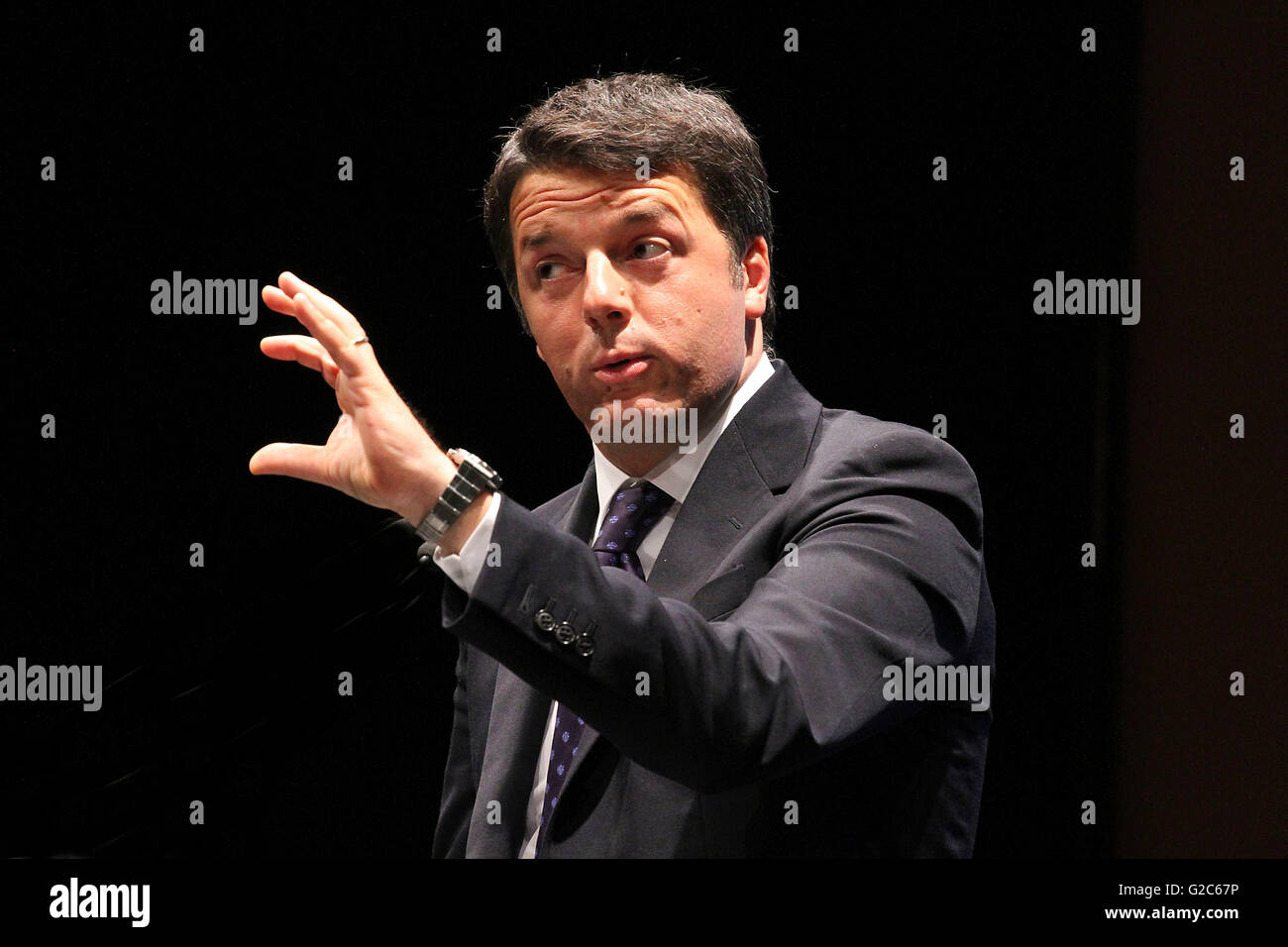IMatteo Renzi est un homme politique italien. Il est président du Conseil des ministres de la République italienne à partir de février 2013 Banque D'Images