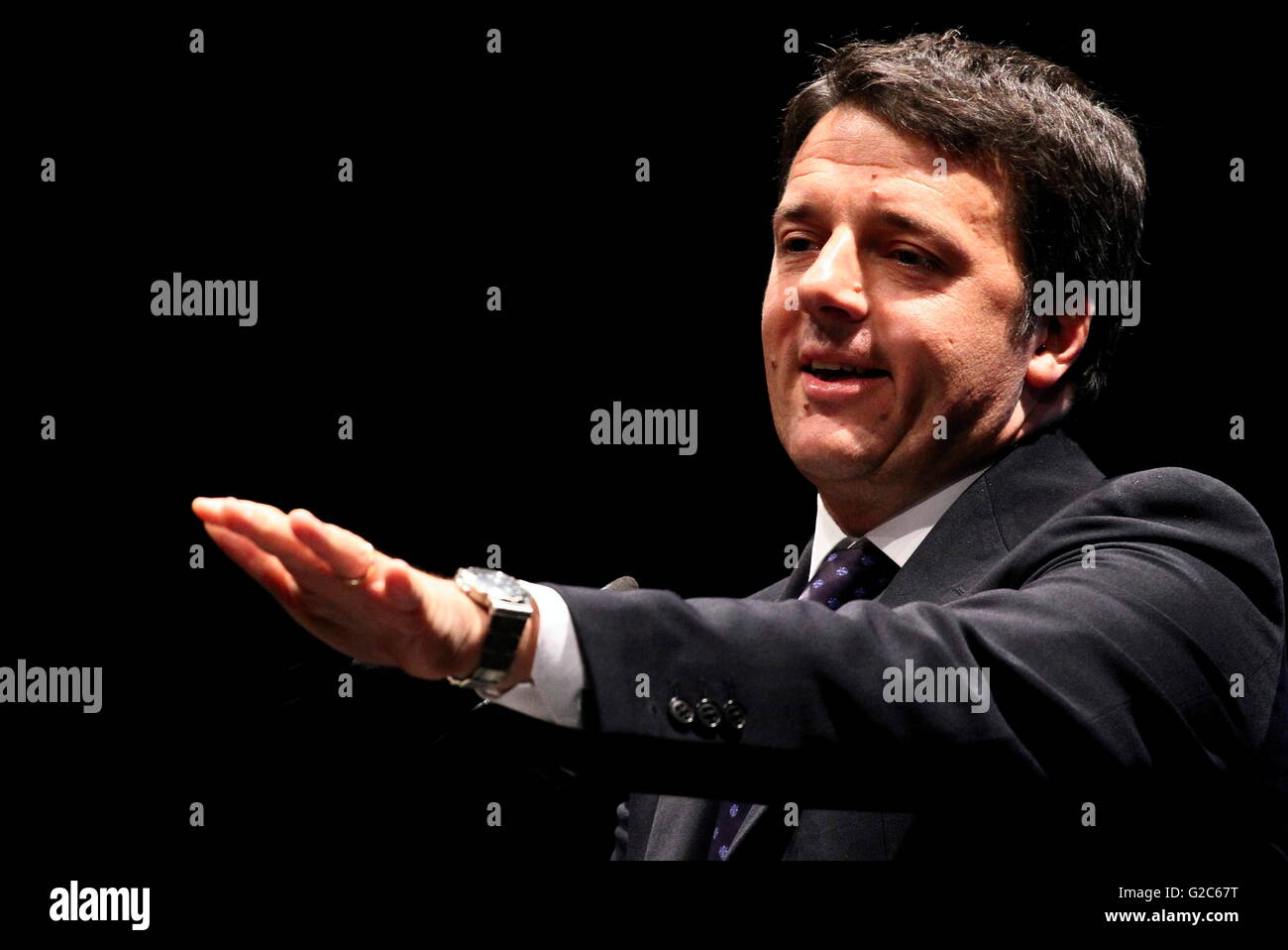 IMatteo Renzi est un homme politique italien. Il est président du Conseil des ministres de la République italienne à partir de février 2013 Banque D'Images