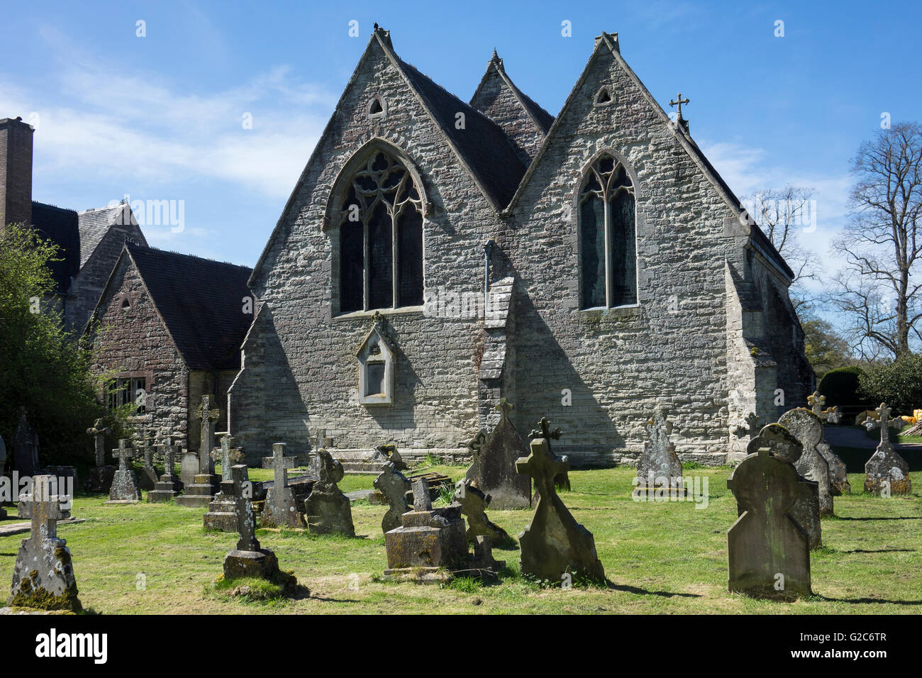 L'Angleterre, dans le Warwickshire, Alcester, Coughton Court, église catholique Banque D'Images