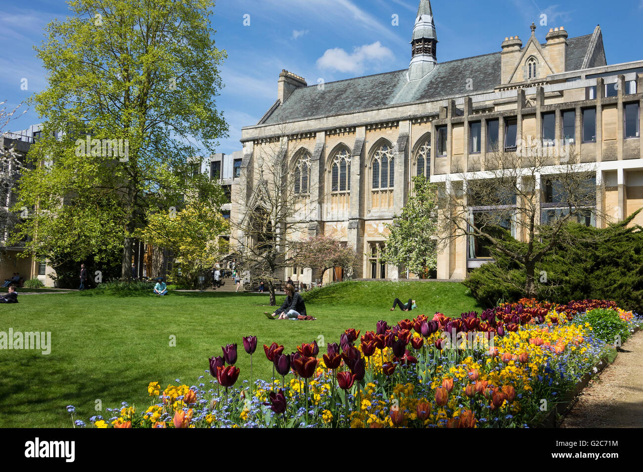 L'Angleterre, Oxford, Balliol College, Jardins & hall Banque D'Images