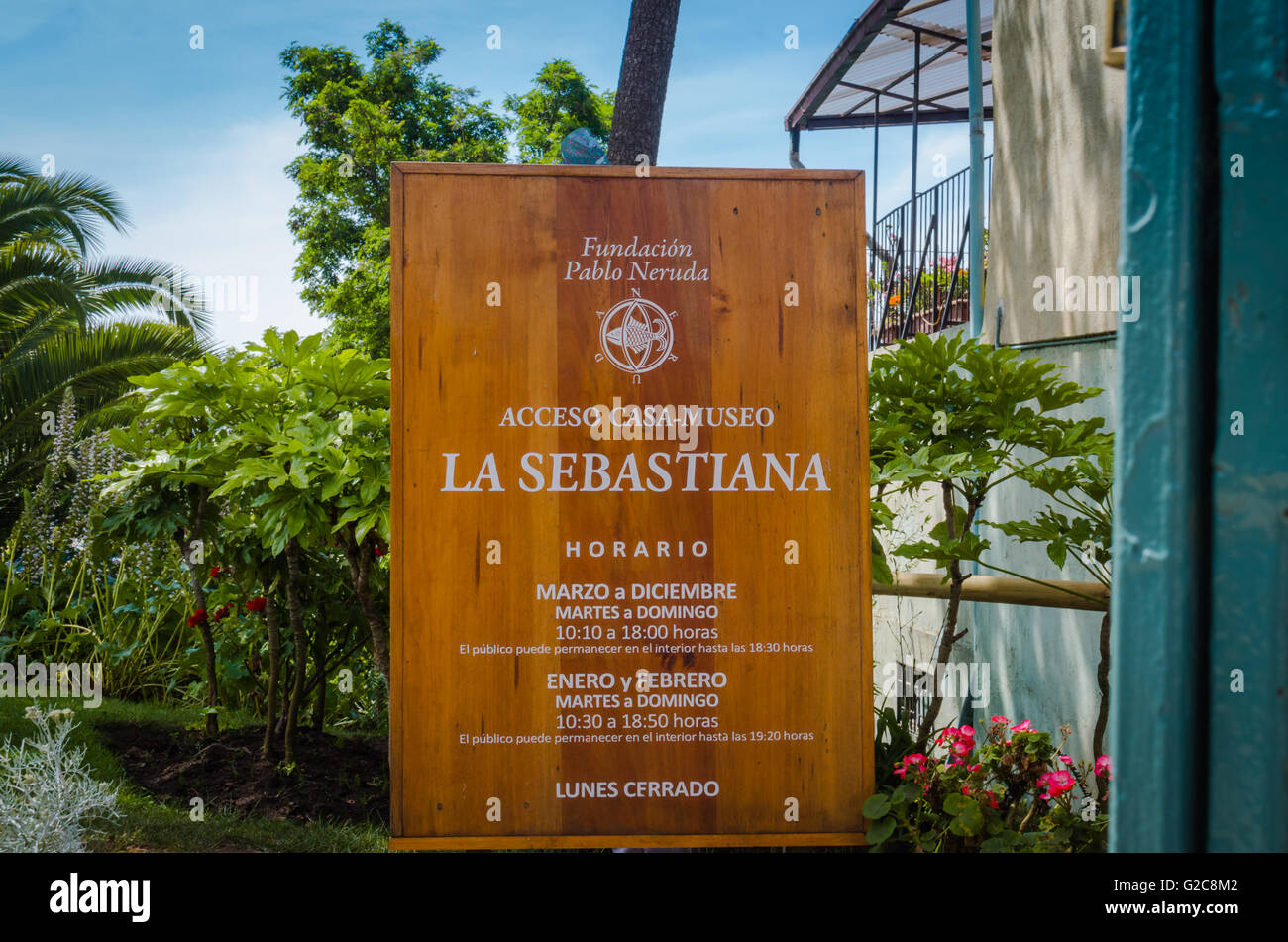 Valparaiso, Chili - 01 novembre 2014 : maison de Pablo Neruda, La Sebastiana à Valparaiso Banque D'Images