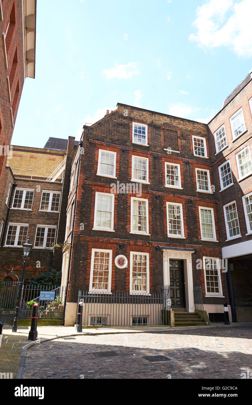 Ancienne maison du Dr Samuel Johnson Gough Square London UK Banque D'Images