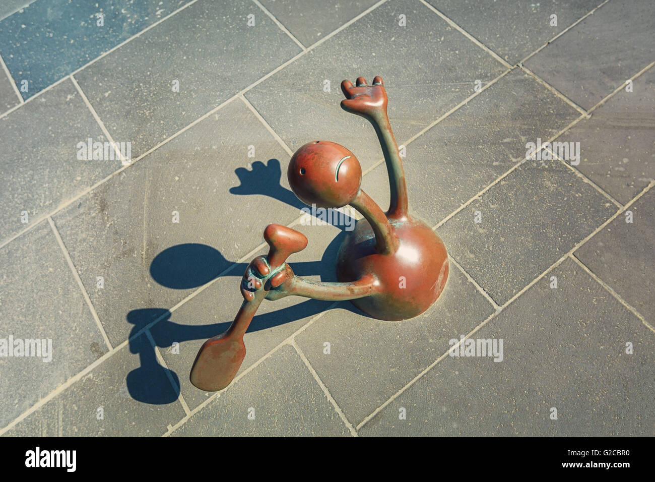 Sur le boulevard de Scheveningen, aux Pays-Bas, un groupe de statues appelées "statues de la mer'. Banque D'Images