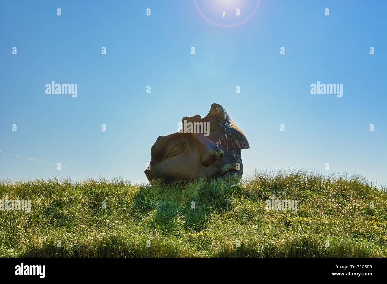 Sur le boulevard de Scheveningen, aux Pays-Bas, un groupe de statues appelées "statues de la mer'. Banque D'Images