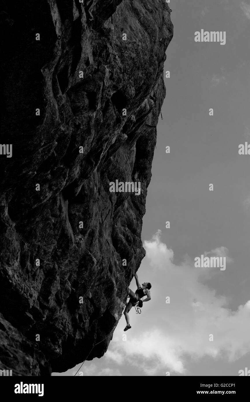 Climber à São Bento do Sapucai, São Paulo, Brésil. Banque D'Images