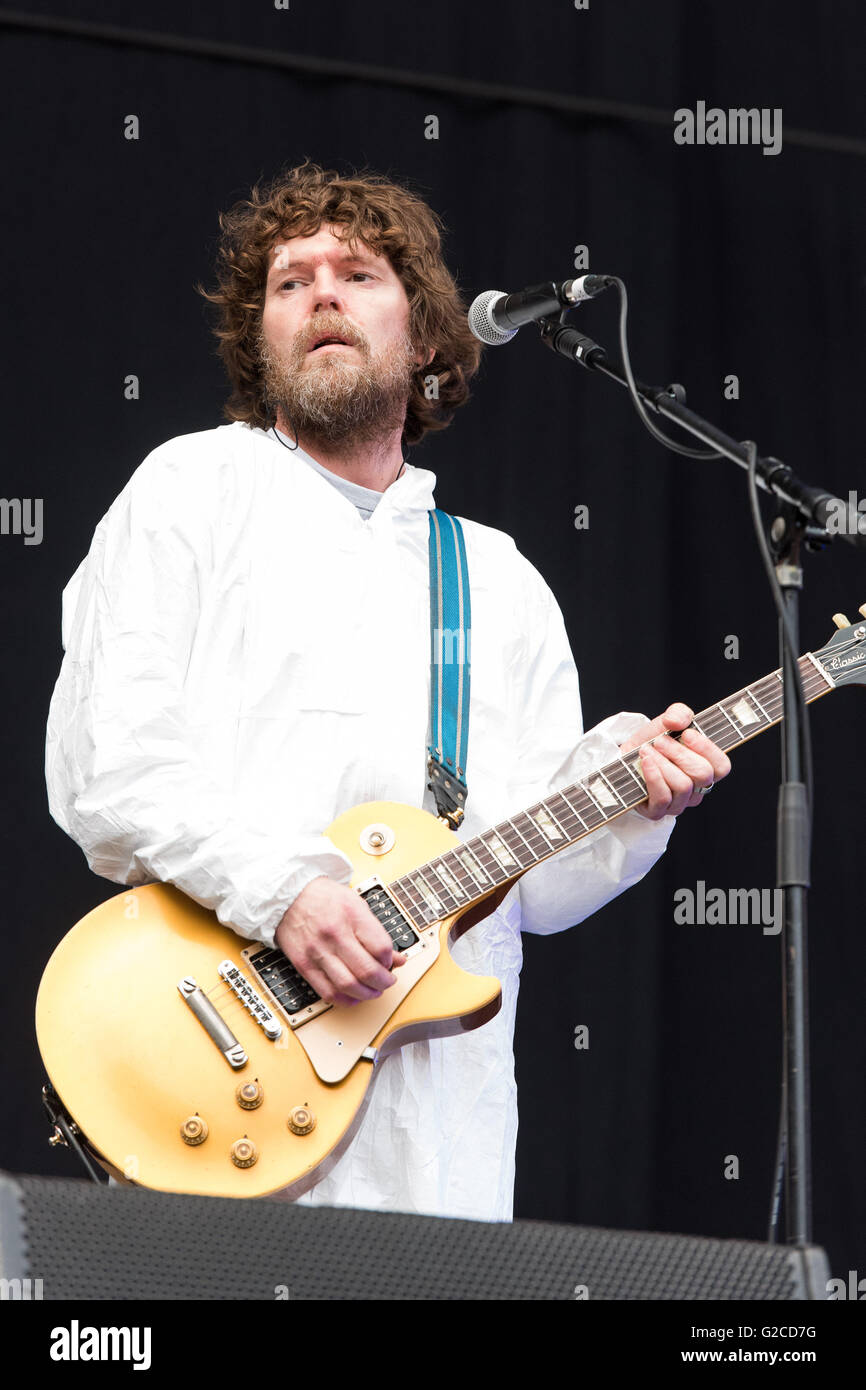 Super Furry Animals soutenir Manic Street Preachers au Liberty Stadium, Swansea. 28 mai 2016. Sur la photo : Huw Bunford Banque D'Images