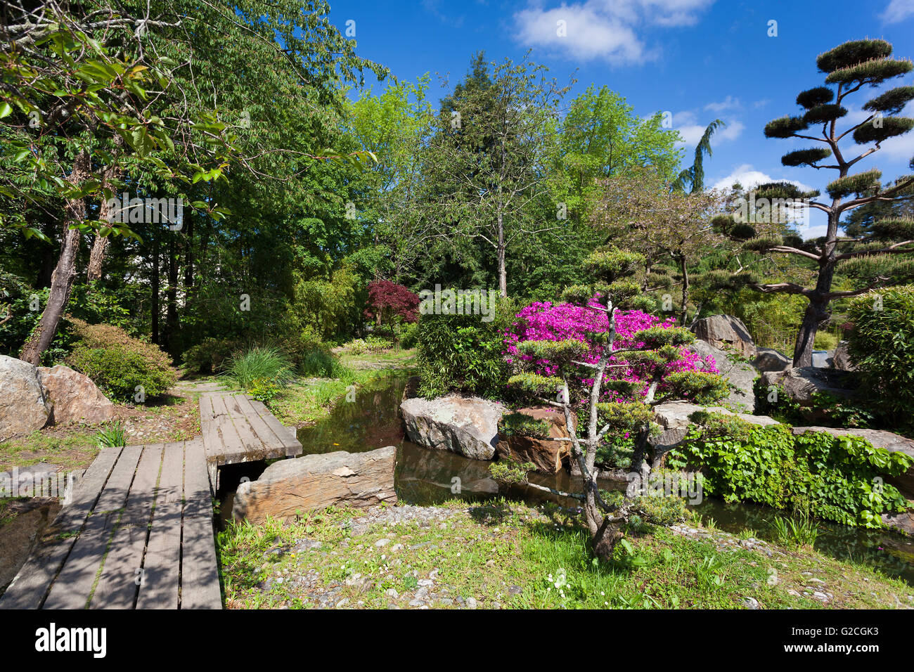 Jardin japonais, Nantes, Pays de la Loire, France Banque D'Images