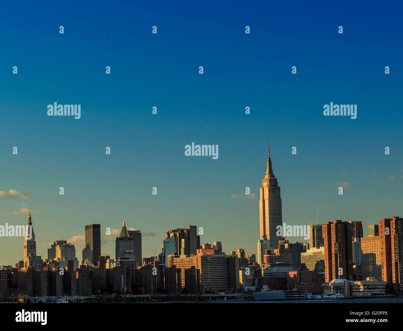 Skyline dispose d' Empire State Building, Manhattan, New York City, USA Banque D'Images