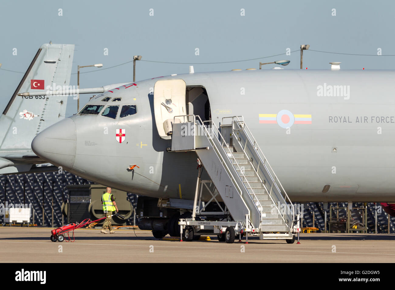 Royal Air Force Boeing E-3D'AEW1 Sentry Airborne early warning and control (AEW&C) de la 8e Escadron de la RAF Waddington Banque D'Images