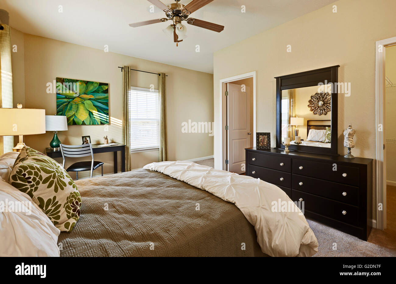 Chambre à coucher confortable Banque D'Images