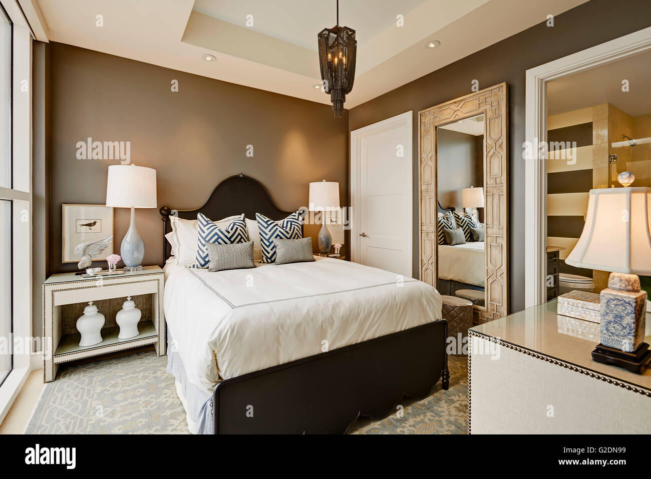 Chambre à coucher moderne Banque D'Images