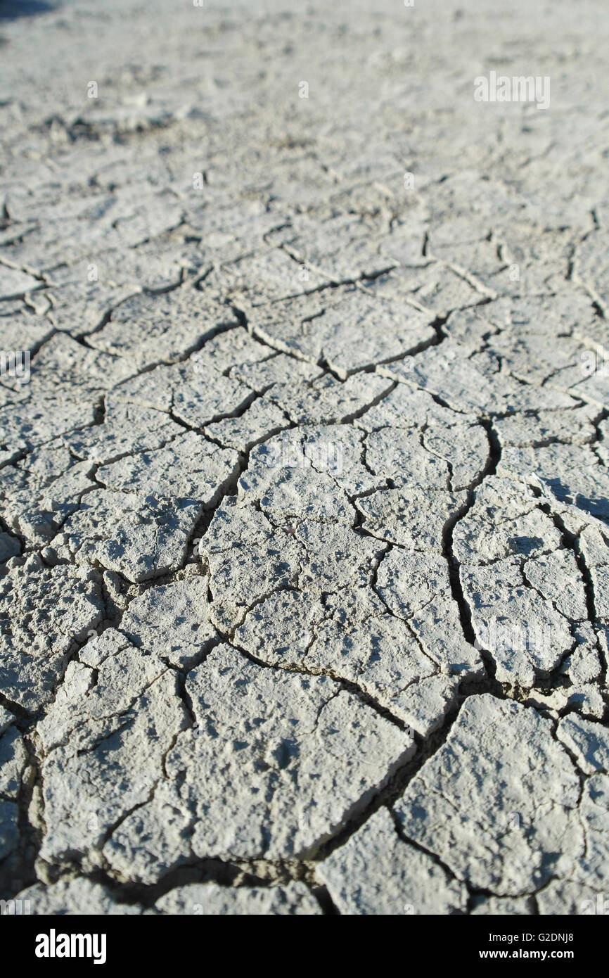 La terre sèche dans le désert en Australie du Sud - Australie Banque D'Images